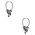 thumbnail image 3 of maskred Exquis Turquoise Pompons Choker Bohème Déclaration Collier Noir 45 + 8cm 2Set, 3 of 6