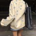 thumbnail image 4 of Oversized Star Print Zip Up Hoodie High quality, 4 of 5