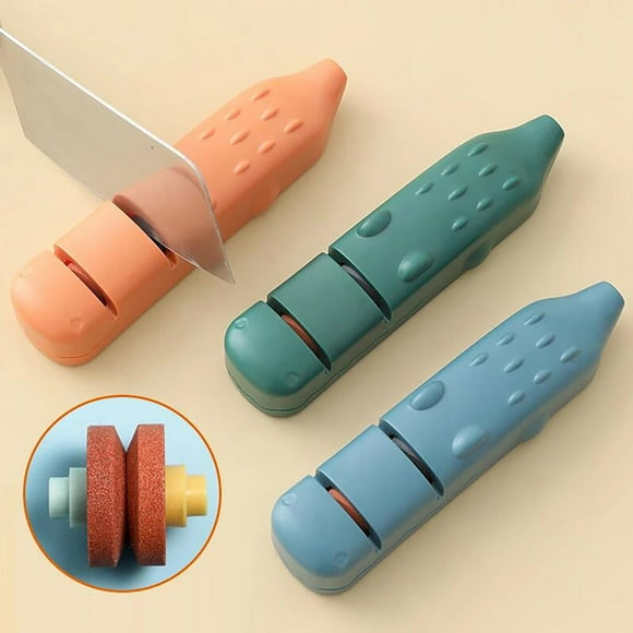Knife Sharpener, Blade Sharpener, Knife Sharpener Sharpening Stone Manual Scissor Sharpener Kitchen Accessories Gadgets, Work Sharp Knife Sharpener(Orange)