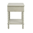 thumbnail image 3 of Ergode Nightstand - Charming Whitewash Finish, Single Drawer & Lower Shelf for Ample Storage, Elegant Farmhouse Design with Turned Solid Wood Legs. Easy Assembly. Perfect Addition to Any Bedroom., 3 of 5