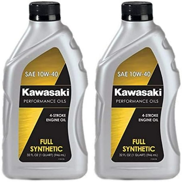 Kawasaki 4Stroke Full Synthetic Motorcycle Oil 10W40 Quart (2 Pack