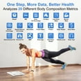 thumbnail image 5 of Pnnied Body Fat Scale,Digital Bathroom Scale for Weight, Scale with BMI, Body Fat, Muscle Mass, Body Composition Analysis, Highly Accurate Bluetooth Scale with APP(White), 5 of 7