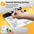 thumbnail image 3 of Directors Film Clapper Board Film Slate, Acrylic Plastic Dry Erase Movie Clapboard for Studio Camera Theater Props TV Video  Film Cut Action Scene Slate Board 10x12" with Black/White Sticks, 3 of 9