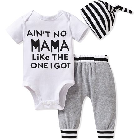 

Baby Boys Summer Clothes Short Sleeve Bodysuit Pants Outfit