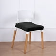 thumbnail image 2 of Efavormart Black Velvet Dining Chair Seat Cover, Stretchable Chair Cushion Cover with Tie Removable Washable Upholstered Protector Seat Slipcovers for Dining Room, Office, 2 of 5