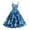 Blue, variant on Women's Christmas Print Casual Fashion Round Neck Mid-Length Dress with Vintage Style for Holiday Parties and Casual Outings,Pink,L