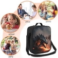 thumbnail image 5 of Naloa Fiery Black Dragon Attack Lunch box Lunch bag for men women Large capacity Lunchbox Insulated Lunch bag Lunch box cooler, 5 of 7