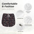 thumbnail image 4 of Gukieu Black Roosters Print Women's Sports Shorts with Drawstring Elastic Waistband for Running, Yoga, Fitness-Medium, 4 of 7