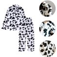 thumbnail image 2 of HTOOQ 1 Ensemble Pyjama à Manches Longues pour Femmes Pantalon Long Motif Vache (m), 2 of 9
