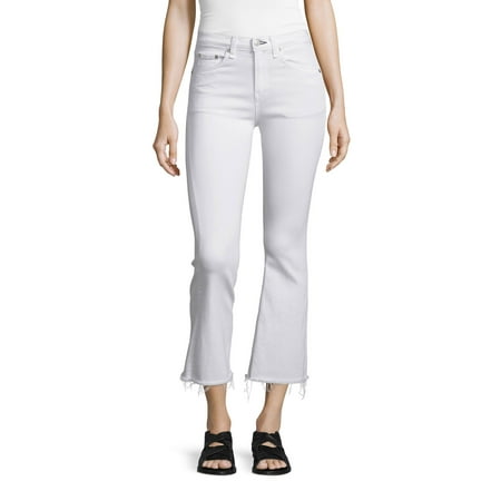 Rag & Bone Women's White Crop Straight Legl Jeans (25)