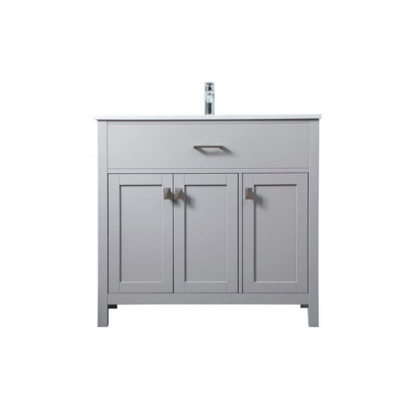 Elegant Kitchen and Bath 36 Inch SIngle Bathroom Vanity In Grey
