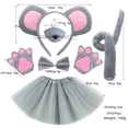 thumbnail image 4 of Diadema de animal de Halloween lindas orejas de ratón pequeño niños dibujos animados diadema de ratón gris, 4 of 6