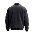 thumbnail image 4 of Corduroy Shirt Men Casual Zip Up Flannel Shirt Shackets Long Sleeve Collared Vintage Jackets with Pockets Dark Gray L, 4 of 4