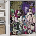 thumbnail image 5 of Invader Zim 4PCS Bathroom Sets Shower Curtain Sets with Toilet Lid Cover, U-Shaped Mat And Bath Mat, 5 of 8