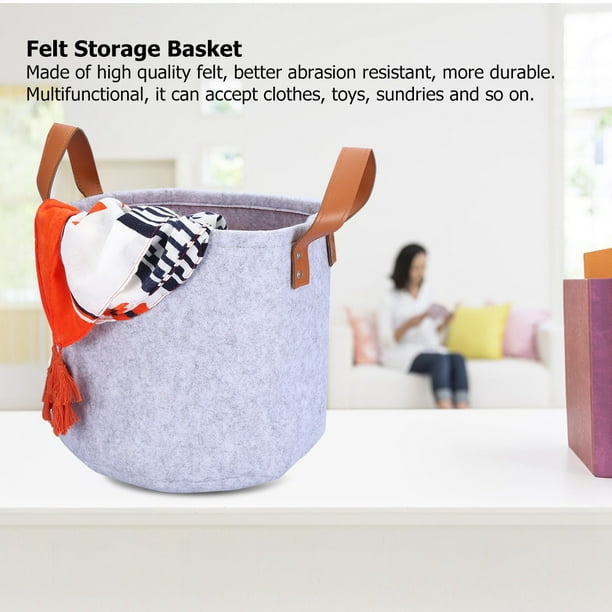 Cloth Storage Basket, Laundry Basket Felt Storage Basket, Toy Storage