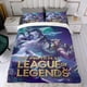 thumbnail image 4 of League of Legends Conjunto de sábanas temático, trío de piezas, cómodo y amigable con la piel, diseño único, regalo de decoración para el hogar para familiares, amigos y fans, 90 cm * 190 cm, 4 of 6