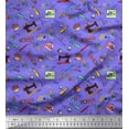 thumbnail image 1 of Soimoi Moss Georgette Fabric Scissor,Buttons & Machine Sewing Fabric Prints by Yard 42 Inch Wide, 1 of 1
