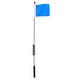 thumbnail image 2 of Antena decorativa de metal de 29 cm con mini bandera para camiones buggy RC 1:10 en Azul, 2 of 9