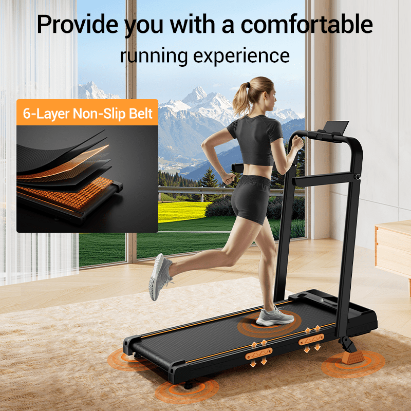 ROBORE Walking Pad with 16% Incline, 6.3MPH Treadmill for Home Office, 2.5 HP Under Desk Treadmill with LED Display & Remote Control, 300lbs Capacity