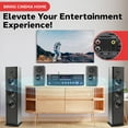 thumbnail image 7 of Pyle 4 Channel Wireless Bluetooth Amplifier - 4000 Watt Stereo Speaker Home Audio Receiver w/FM Radio, HDMI, USB, 2 Mic w/Echo for Karaoke, Front Loading CD DVD Player, Rack Mount - PD3000BAH, 7 of 7