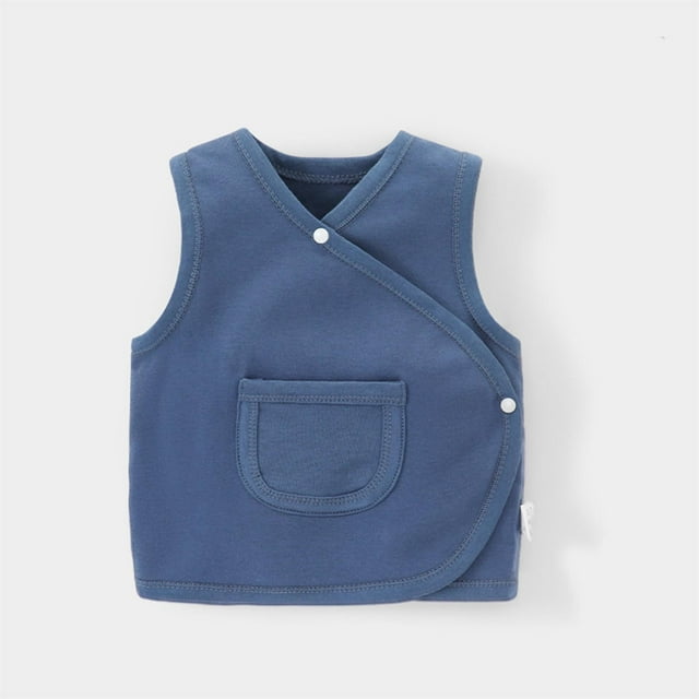 LOVZFMLL Vestes pour Filles Débardeur Mince Uni Sans Manches à Double Couche Protection du Ventre pour Tout-Petits Tenue Décontractée Camisole 12-18 Mois