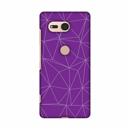 - Sony Xperia XZ2 Compact Case - Carbon Fibre Redux Electric Violet 4, Hard Plastic Back Cover, Slim Profile Cute Printed Designer Snap on Case with Screen Cleaning Kit