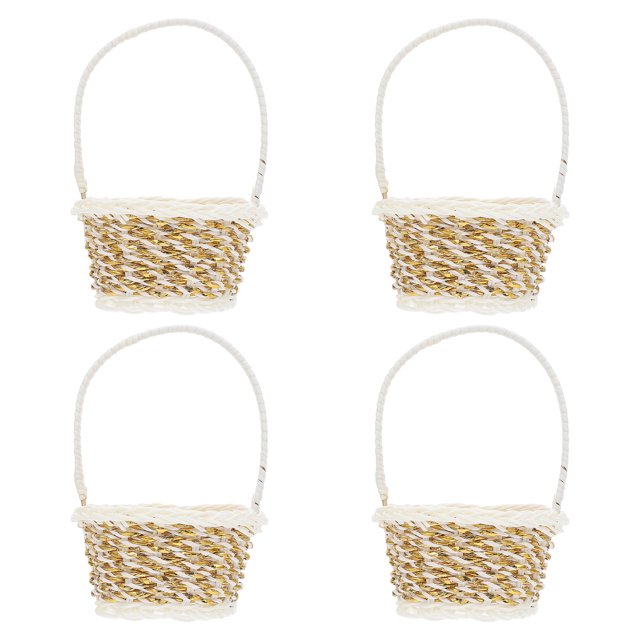 Shisuyan Portable Hand Basket Natural 4Pcs 3.5X5.5in