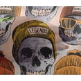 thumbnail image 4 of oneOone Viscose Chiffon Orange Fabric Skull Craft Projects Decor Fabric Printed By The Yard 42 Inch Wide, 4 of 4