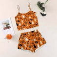 thumbnail image 2 of TTUHYWXI Halloween Pajamas for Women Pumpkin Print Cami Top and Shorts Goth Pj Set Sexy 2 Piece Pajama Set Sleep Set Sleepwear (Orange, XXL), 2 of 8
