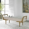 thumbnail image 2 of Uttermost Waylon Contemporary Birch Wood and Fabric Bench in Ivory, 2 of 6