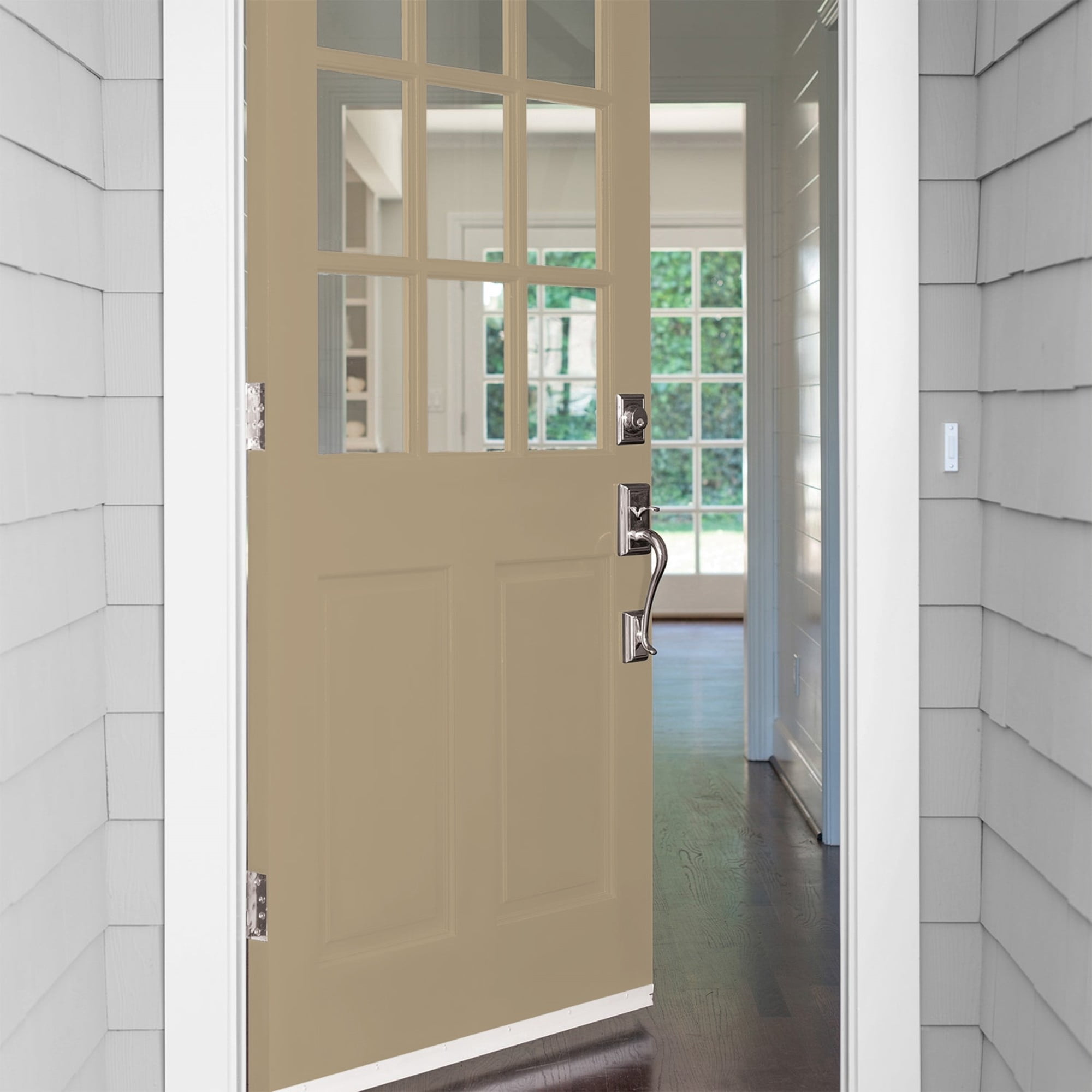 Glidden HEP Stony Creek / Beige Satin Exterior Paint with Primer, 1 Gallon