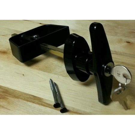 Doors Door Hardware 5 1 2 Black T Handle Door Lock Set