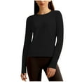 thumbnail image 3 of WRKEKC Womens Long Sleeve Tops, Long Sleeve Shirts for Women, Women's Classic Summer Long Sleeve Round Neck Soft Comfortable Breathable T-Shirts, 3 of 6