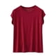 thumbnail image 2 of Karight Womens Cotton T Shirts Soft Comfy Round Neck Cap Sleeve Shirts Summer Casual Loose Fit Lounge Tops Plain Basic Tees, 2 of 9
