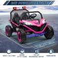 thumbnail image 4 of OTTORD 24 V Ride on Car UTV 2 Seater, 2x200W Electric Car Truck with Metal Frame, Brake&Gas Pedal, EVA Tires,3 Speed (Pink), 4 of 9