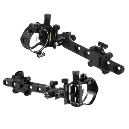 Safari Choice Archery Micro Adjustable 5-Pin Bow Sight w/ Retina Lock & 6 Extension Bar Black