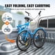 thumbnail image 3 of VEVOR Triciclo plegable para adultos, triciclos plegables para adultos de 24 pulgadas y 7 velocidades, bicicleta de crucero de 3 ruedas de acero al carbono con cesta y asiento ajustable, 3 of 9