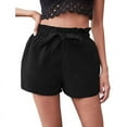 thumbnail image 2 of YOIAVAIOY Womens Shorts with Pockets Summer Casual Shorts Waist Casual Lightweight Adjustable Loose Fit Bottoms Black XL, 2 of 6