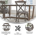 thumbnail image 5 of Emma + Oliver Hand Stained Grey X-Back Chair, 5 of 14