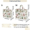thumbnail image 2 of FORMRS Womens Corduroy Tote Bag Crossbody Shoulder Handbag with Pocket, Brown Christmas House, 2 of 7