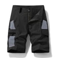 thumbnail image 2 of HOOMEUMY Mens Cargo Shorts Stylish Lightweight Casual Summer Elastic Waist Basketball Baseball Short Pants with Pockets Black 30, 2 of 9