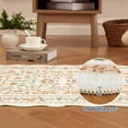 thumbnail image 4 of Scalloped Edge Floral Area Rug – Pastel Botanical Print, Vintage-Inspired Washable Carpet for Living Room, Bedroom, or Nursery, 4 of 11