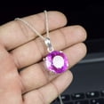 thumbnail image 2 of Pink Sapphire Pendent, Flawless Pink Sapphire Necklace, Pink Gemstone Pendent, Pink Sapphire Silver Pendent Best gift for her, 2 of 2