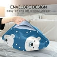 thumbnail image 4 of Yayeee Pillowcase Standard Size Set of 2 Satin Wrinkle Resistant Pillow Case, Blue Polar Bear, 4 of 8