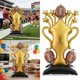 thumbnail image 2 of Globo de fiesta de nailon gigante con forma de balón de fútbol: independiente, inflable, fácil de montar, llamativo centro de mesa para días de partido, cumpleaños y celebraciones deportivas, 2 of 6