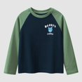 thumbnail image 2 of ZTKWD Boys Long Sleeve Raglan T Shirts Kids Crewneck Color Block Casual Tops Tees 4-14 Years Cotton Spring, 2 of 8