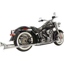 BASSANI XHAUST True Duals Exhaust System with Fishtail Mufflers - 39" - Softail 1S26E-39
