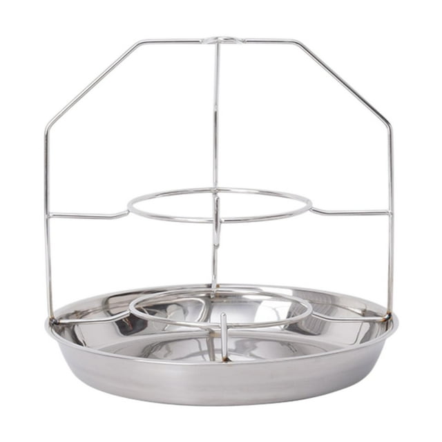 Luzkey Plateau de Cuisson Panier de Rangement, Panier de Rangement de Grille, Accessoires de Grillade, Cuisson Extérieure, Plateau de Barbecue Portable en Acier Inoxydable