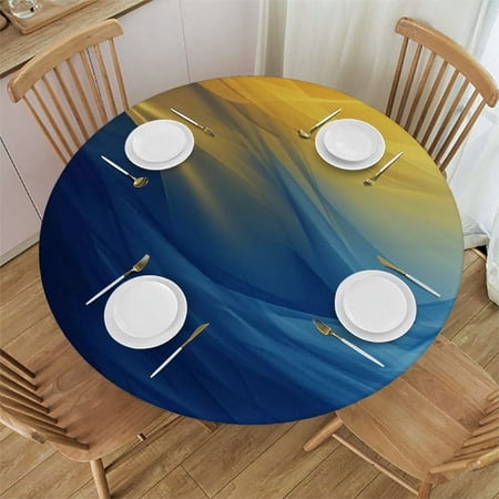 Acheng 0_1 (26) Round Tablecloth, Polyester Fiber, Multiple Sizes, Machine Washable 31-35