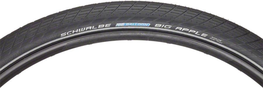 Schwalbe Bicycle Cycle Bike Big Apple Raceguard Tyre Black With Reflective Wall